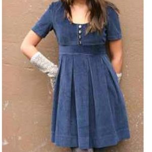 Tulle Navy blue corduroy dress size L
